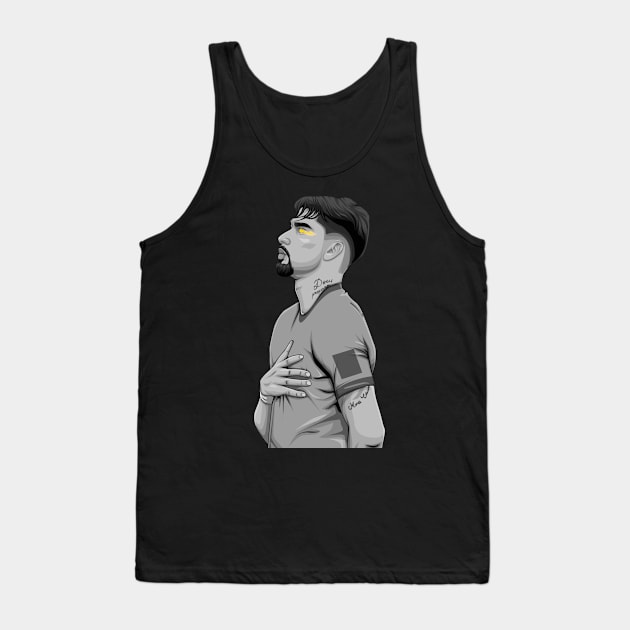 Lucas Paqueta Black and White Version Tank Top by Aldduardo